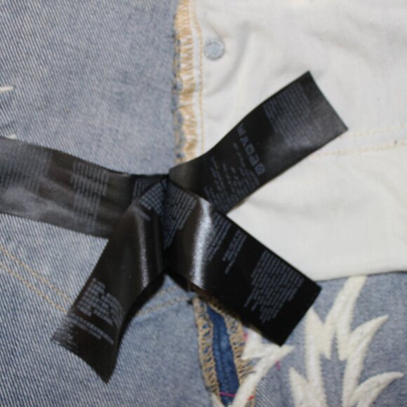 All Saints Philly Denim Embroidered Mini Skirt size 6 - Picture 9 of 9